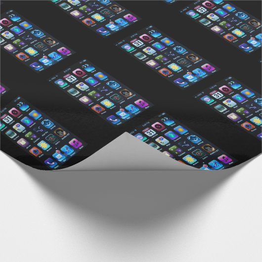 Draadloos mobiel verpakkingspapier cadeaupapier (Hoek)