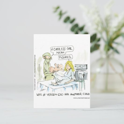 Draadloze Baby Funny Kaarten T - shirts Mokken en (Staand voorkant)