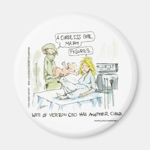 Draadloze baby grappige kaarten T-shirts mokken & Magneet