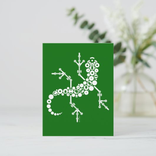 Draadloze Gekko Briefkaart (Staand voorkant)