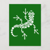 Draadloze Gekko Briefkaart (Voorkant)