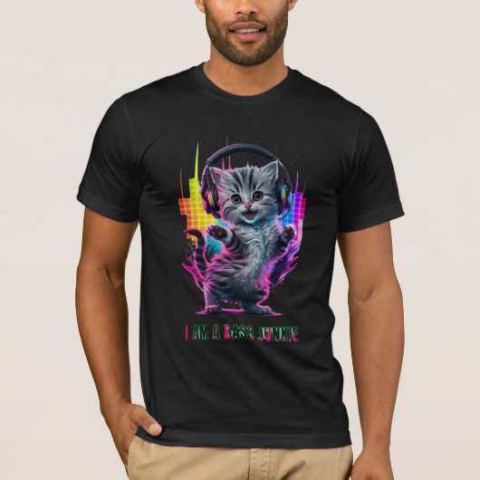 Draadloze Hoofdtelefoon Art T-shirt _ Schattigee K (Voorkant)