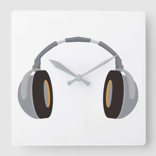 Draadloze Hoofdtelefoon Vierkante Klok (Voorkant)