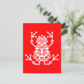 Draadloze kikker briefkaart (Staand voorkant)