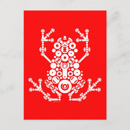 Draadloze kikker briefkaart (Voorkant)