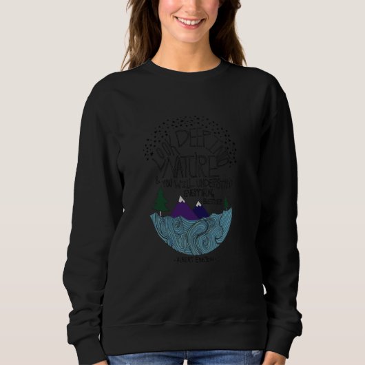 Draadloze Leah Flores Einstein Natuur Graphic Trui (Voorkant)