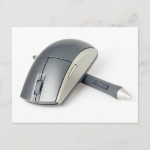 Draadloze muis en digitale pen briefkaart