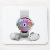 Draadloze oortelefoons en slim horloge muismat (Voorkant)