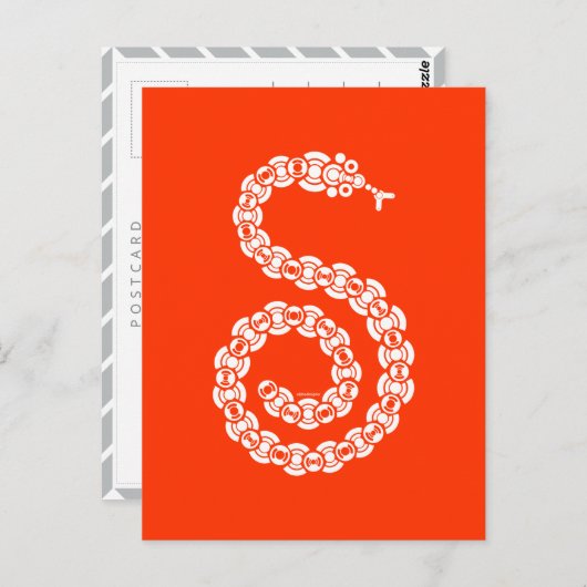 Draadloze Python Briefkaart (Voorkant / Achterkant)
