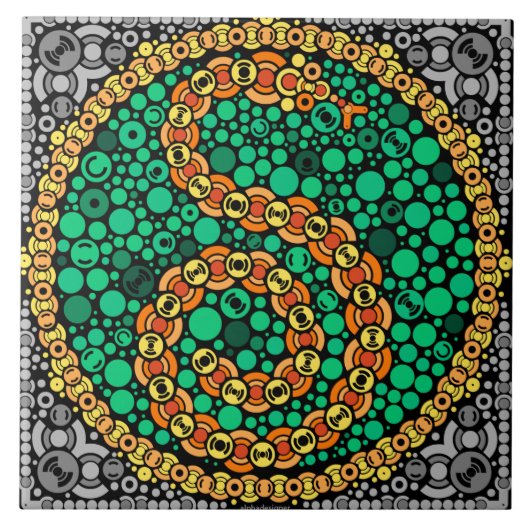 Draadloze python, kleurwaarneming testen, zwart tegeltje (Voorkant)