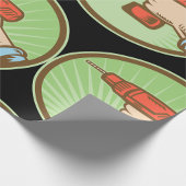 Draadloze Retro-boor Cadeaupapier