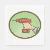 Draadloze Retro-boor Servet (Voorkant)