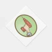 Draadloze Retro-boor Servet (Hoek)