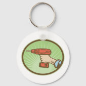 Draadloze Retro-boor Sleutelhanger (Voorkant)