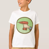 Draadloze Retro-boor T-shirt (Voorkant)