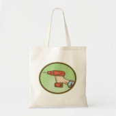 Draadloze Retro-boor Tote Bag (Voorkant)