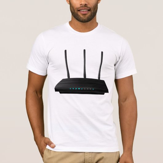 Draadloze router Mannen T-shirt (Voorkant)