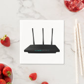 Draadloze router papieren servetten