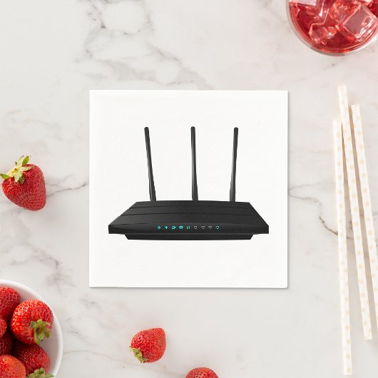 Draadloze router papieren servetten