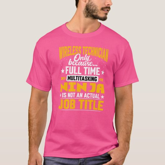 Draadloze technicus Functietitel Draadloze technic T-shirt (Voorkant)