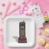 Draadloze telefoon papieren bordje (Feest)