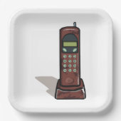 Draadloze telefoon papieren bordje (Voorkant)