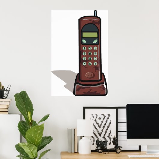 Draadloze telefoon poster (Thuiskantoor)