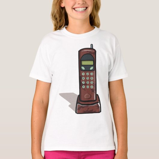 Draadloze telefoon t-shirt (Voorkant)