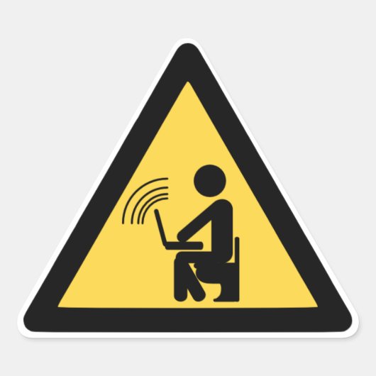 Draadloze wifi hotspot! sticker (Voorkant)