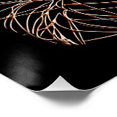 Draadmodel van een menselijke figuur in abstracte  perfect poster (Hoek)