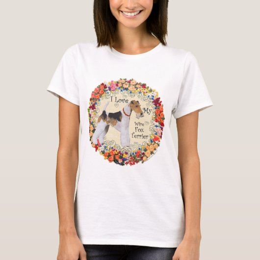 Draadvos-terriër Liefde T-shirt (Voorkant)