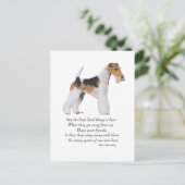 Draadvos Terrier Regenboogbrug Briefkaart (Staand voorkant)