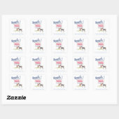 Draadvos Terrier Stem Stemgeluid Vierkante Sticker (Vel)