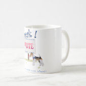 Draadvos Terrier Stem Stemming Koffiemok (Voorkant rechts)