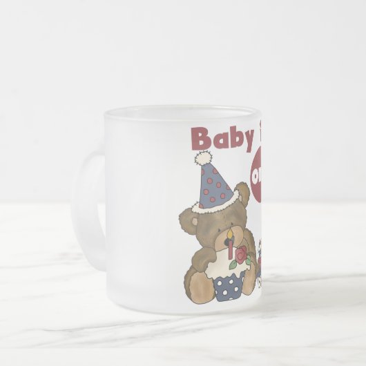 Draag 1st Blauwe T-shirts Bortjdau en Giften Matglas Koffiemok (Voorkant links)