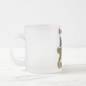 Draag 1st Blauwe T-shirts Bortjdau en Giften Matglas Koffiemok (Links)