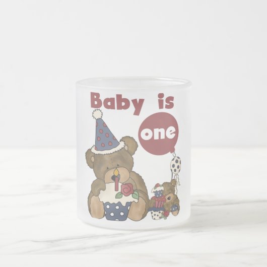 Draag 1st Blauwe T-shirts Bortjdau en Giften Matglas Koffiemok (Center)