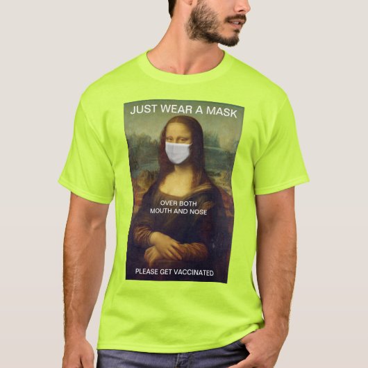 DRAAG ALLEEN een MASK Mona Lisa High Visibility T- T-shirt (Voorkant)