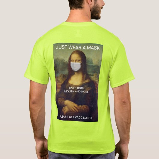 DRAAG ALLEEN een MASK Mona Lisa High Visibility T- T-shirt (Achterkant)