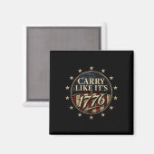 Draag alsof het 1776 patriottisch vintage vrijheid magneet (Voorkant / Achterkant)