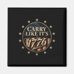 Draag alsof het 1776 patriottisch vintage vrijheid magneet