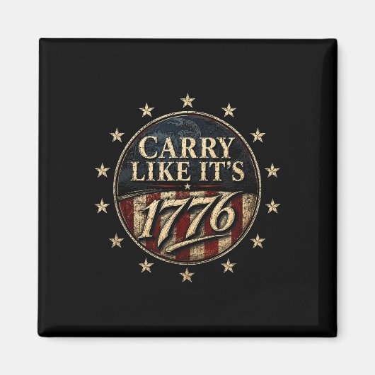Draag alsof het 1776 patriottisch vintage vrijheid magneet (Voorkant)