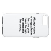 Draag altijd een Megafone Case-Mate iPhone Case (Achterkant (Horizontaal))