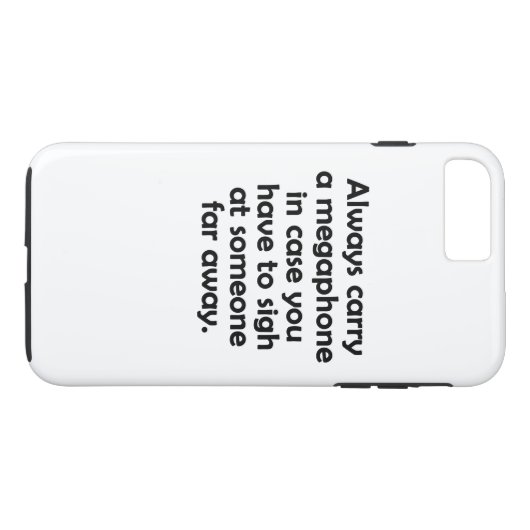 Draag altijd een Megafone Case-Mate iPhone Case (Achterkant (Horizontaal))