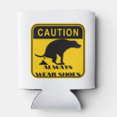 Draag altijd schoenen blikjeskoeler (Achterkant)