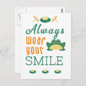 Draag altijd uw Briefkaart van het glimlach (Voorkant / Achterkant)