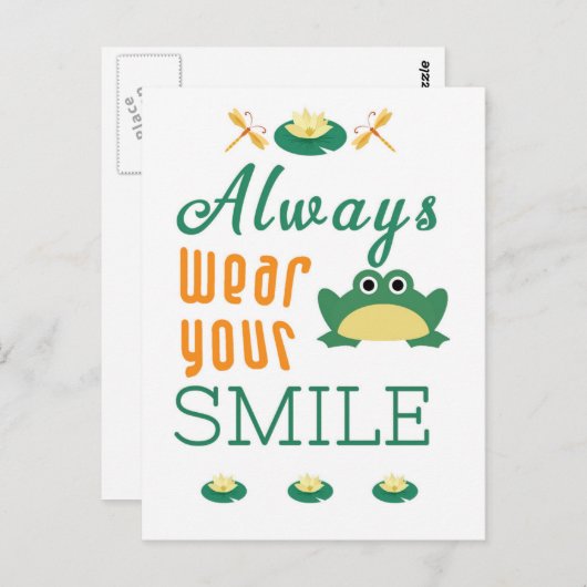 Draag altijd uw Briefkaart van het glimlach (Voorkant / Achterkant)