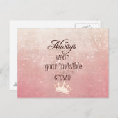 Draag altijd uw Onzichtbare Citaat van het Gewas Briefkaart (Voorkant / Achterkant)