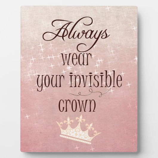 Draag altijd uw Onzichtbare Citaat van het Gewas Fotoplaat (Voorkant)