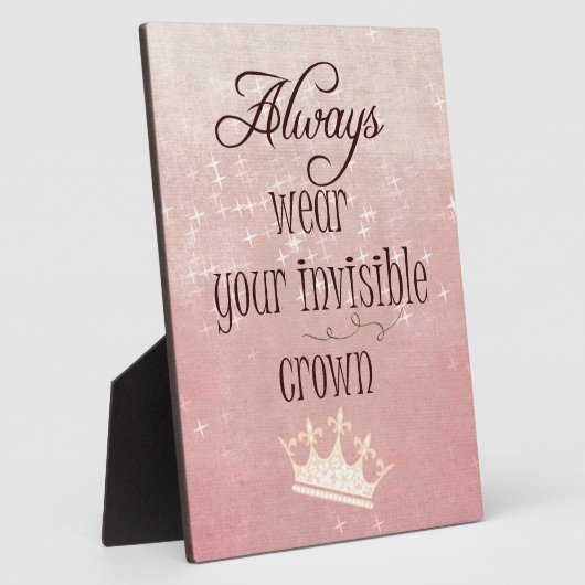 Draag altijd uw Onzichtbare Citaat van het Gewas Fotoplaat (Zijkant)